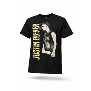 Justin Bieber Believe Tour 2013 Concert T-Shirt Sz Med Black Band Music​